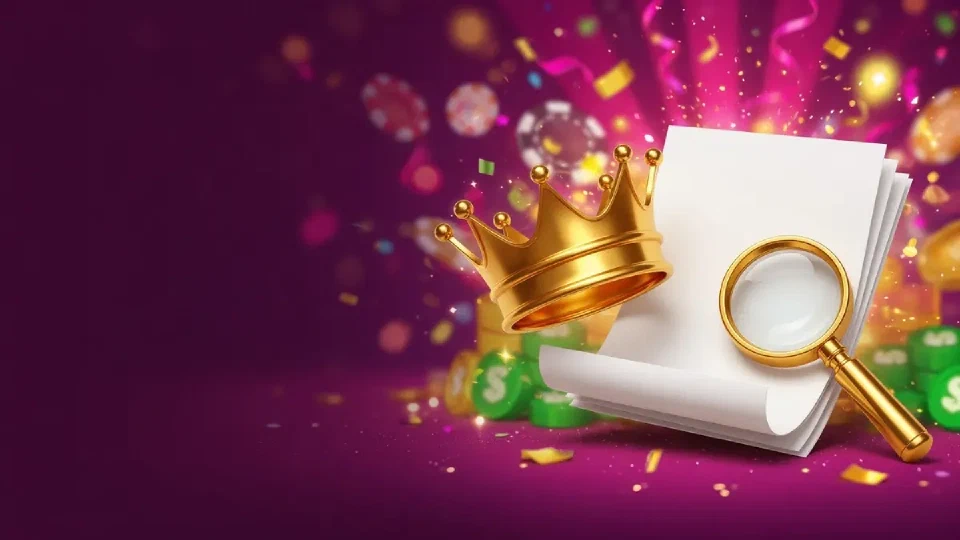 Crown, document and magnifier for trust pages